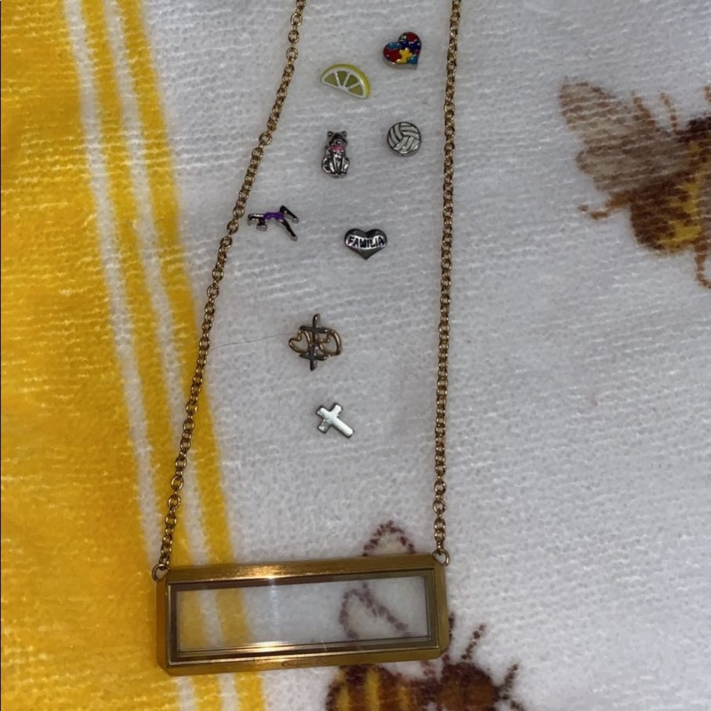 Origami locket necklace